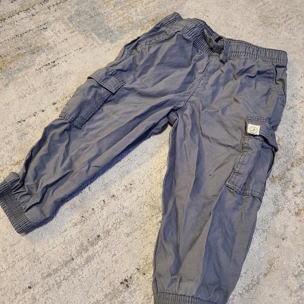Baby Gray Cargo Jogger Pants